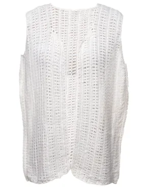 1990s Crochet Summer Knit - L
