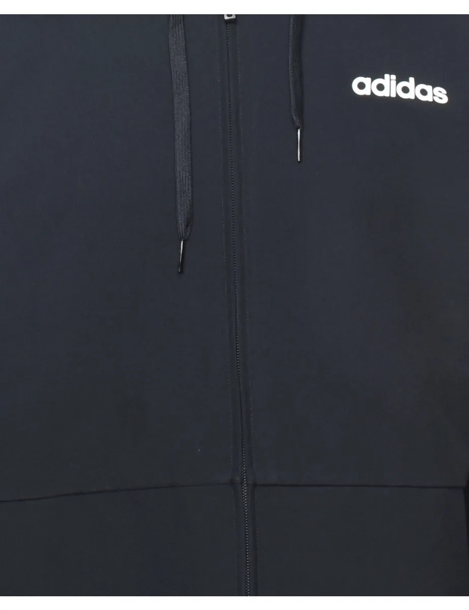 Adidas Black & White Hooded Jacket - M