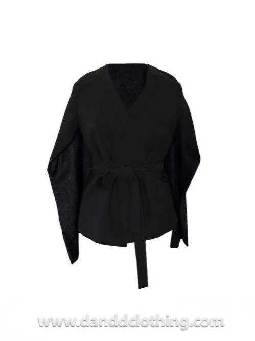 African D&D Plain Black Jacket