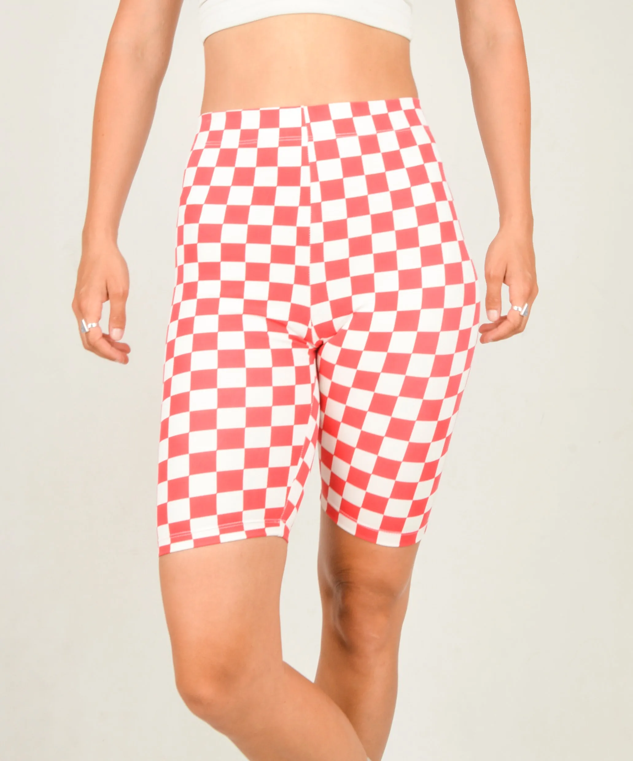 Biciklis short - Pepita Piros