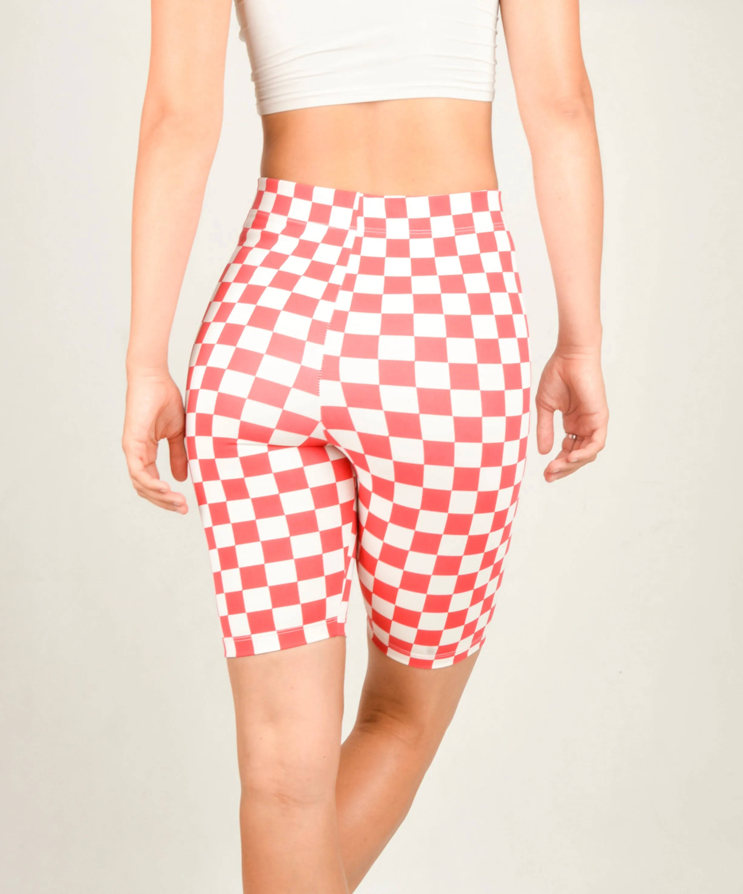 Biciklis short - Pepita Piros