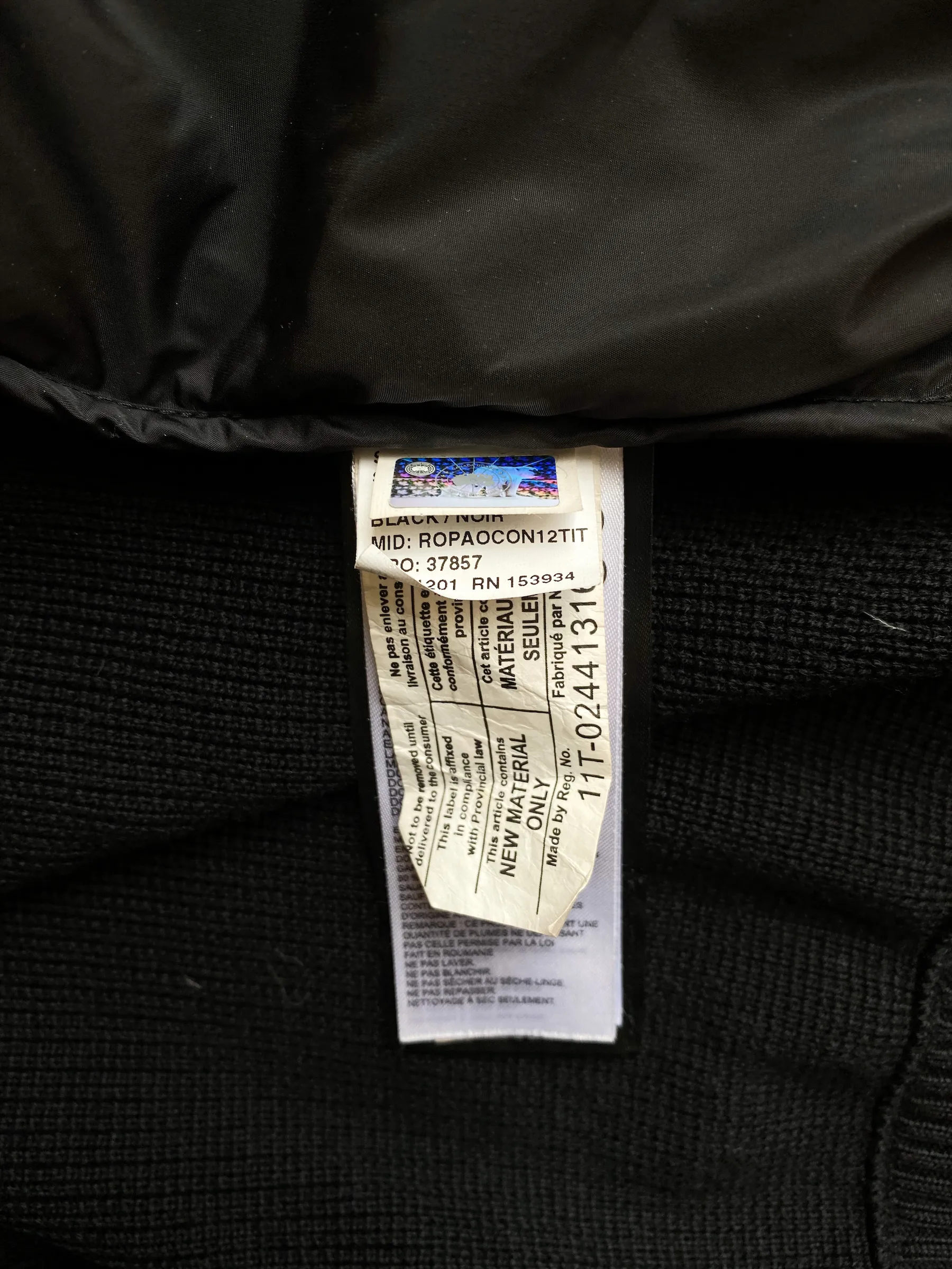 Canada Goose Black Hybridge Knit Jacket