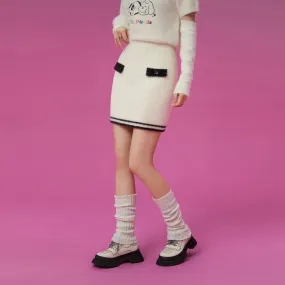 Color Lined Mini Skirt