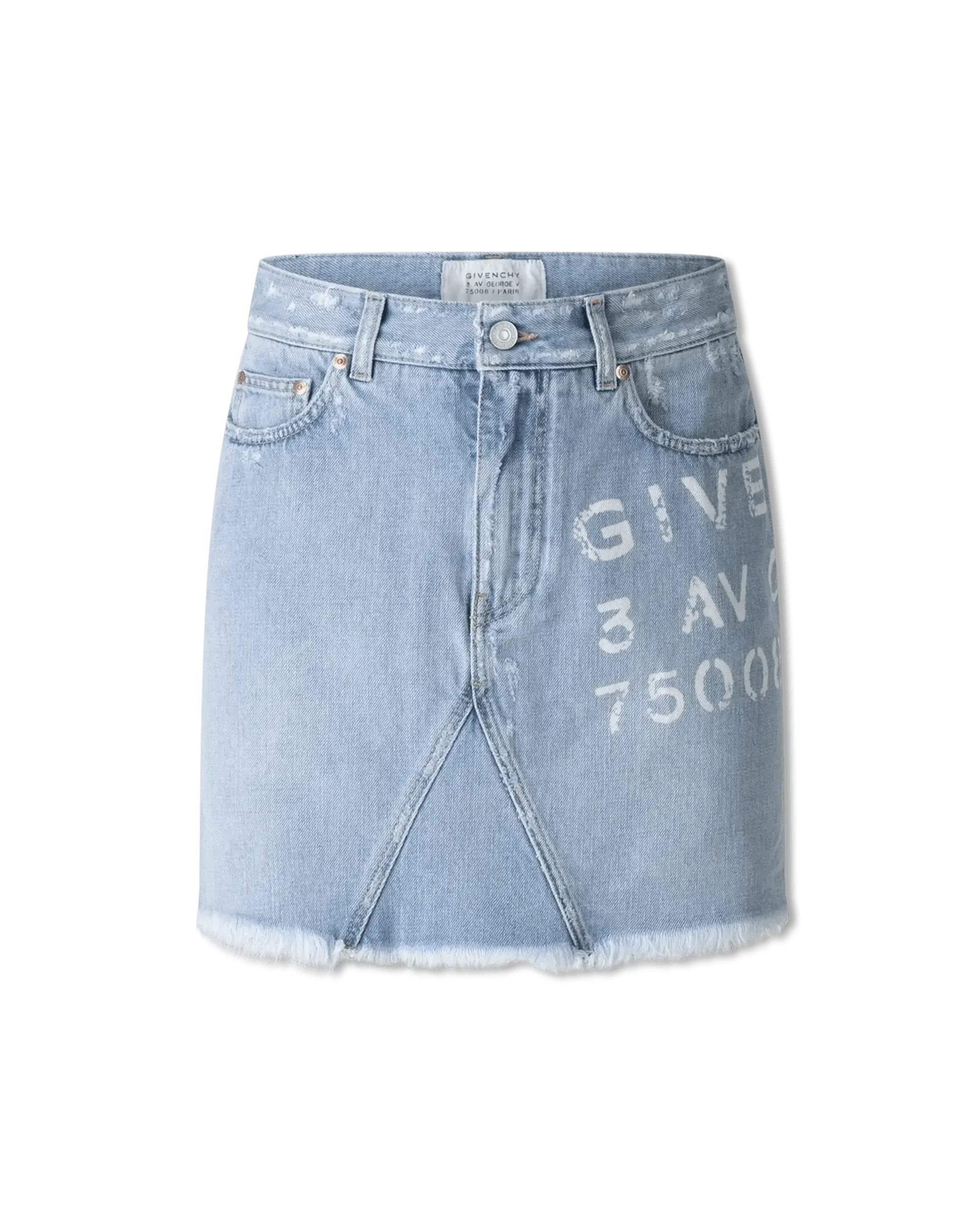 Denim Mini Skirt With Logo