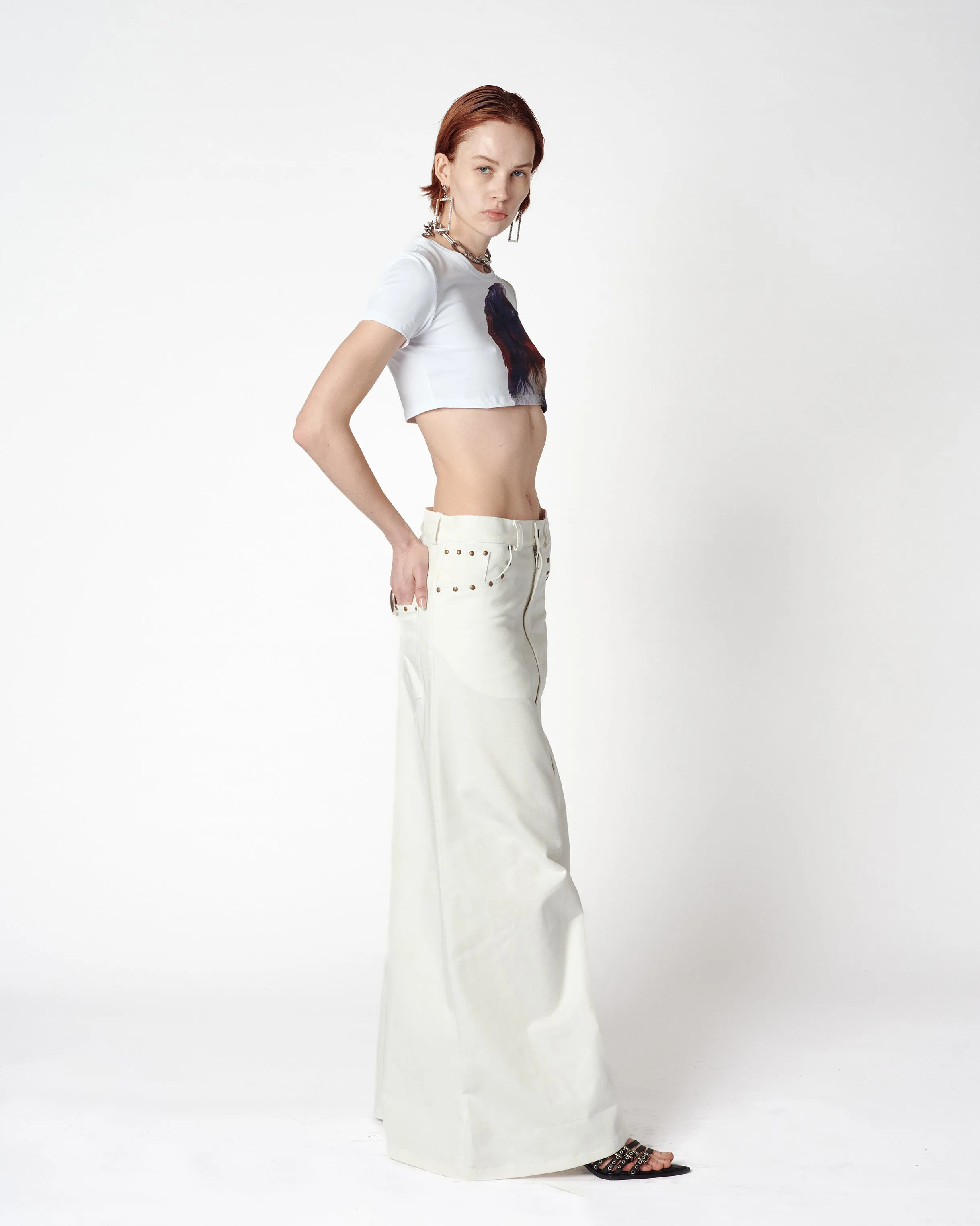 DENIM WIDE PANTS