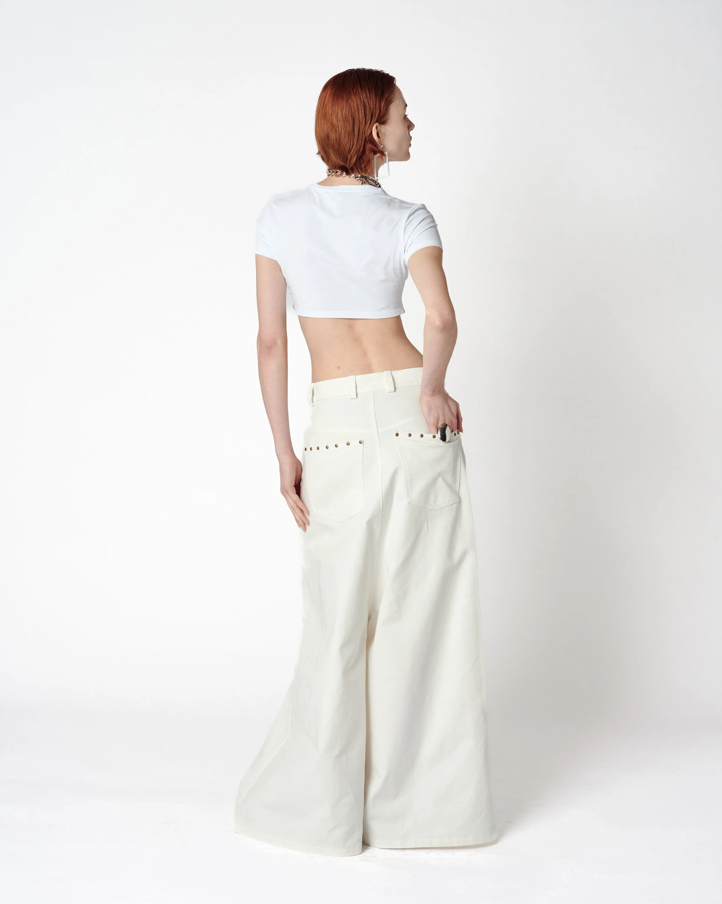 DENIM WIDE PANTS