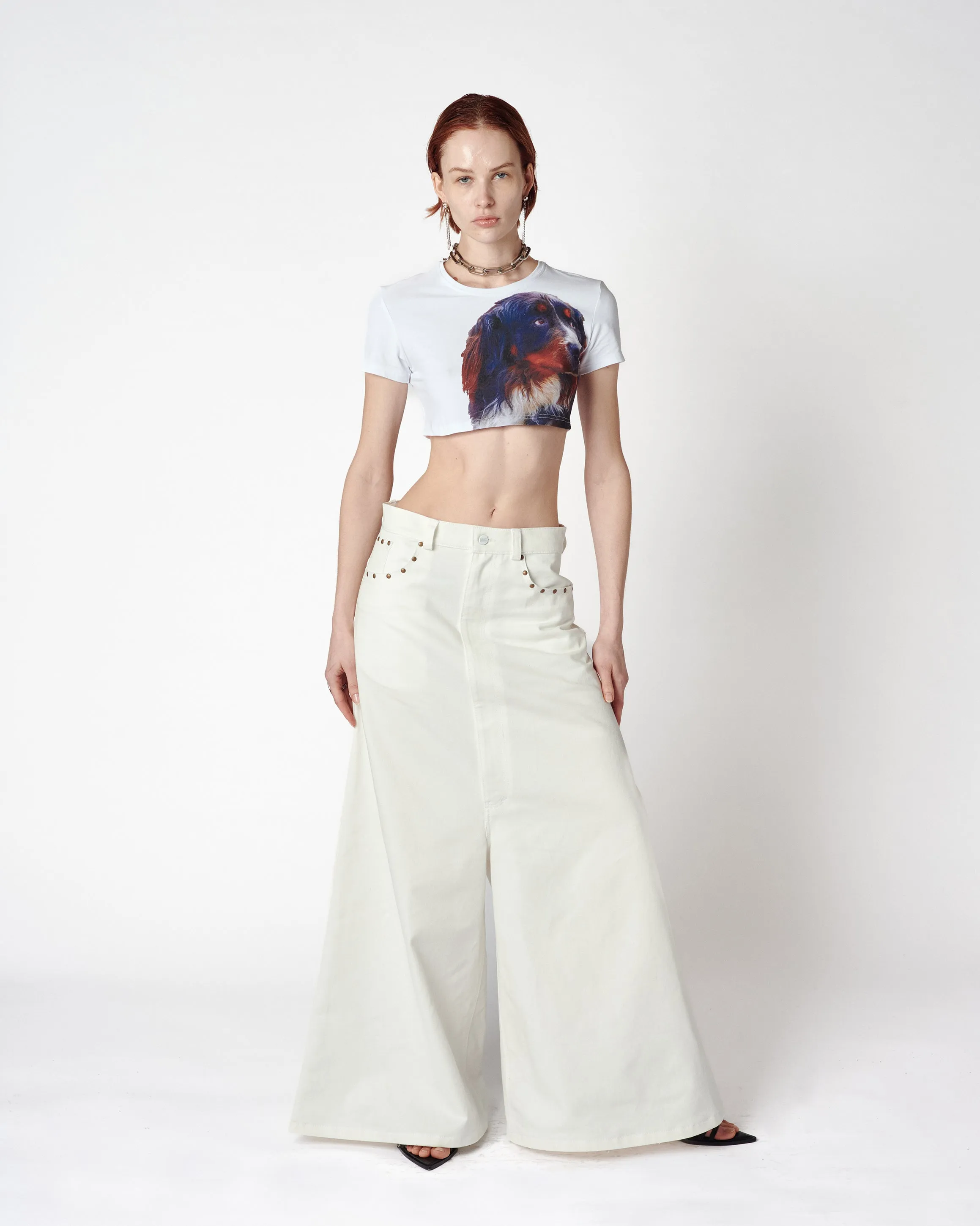 DENIM WIDE PANTS