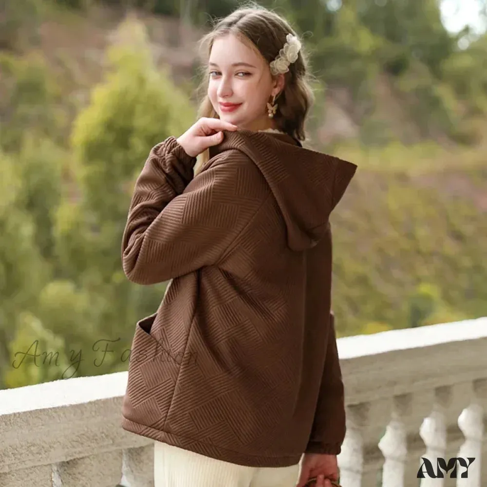 Hooded Twill Padded Thick Winter Warm Loose Vintage Quality Lady Coat