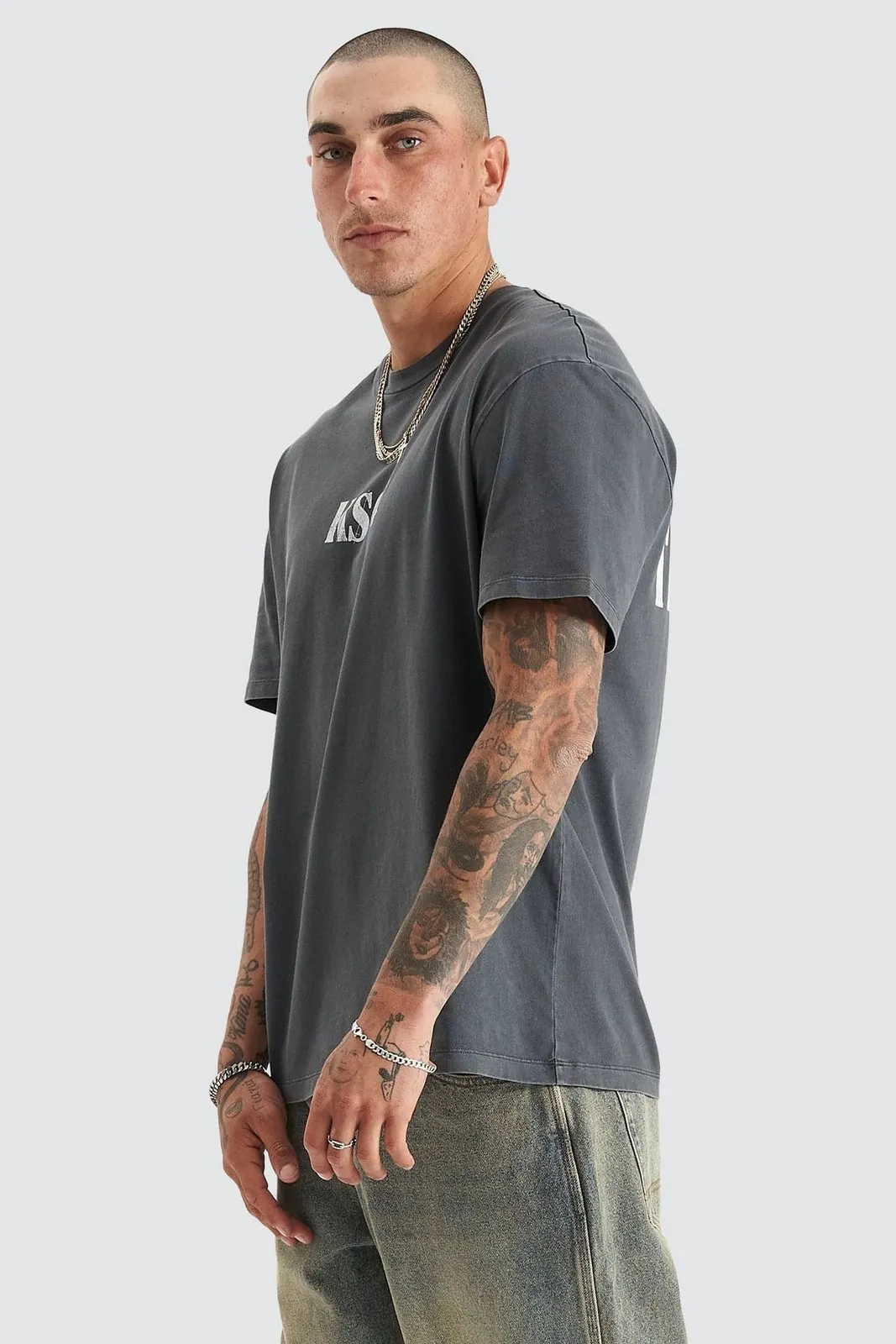 KISS CHACEY - anahem relaxed tee - pigment asphalt