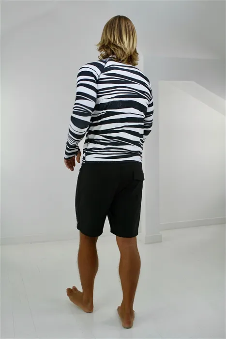 MEN'S PULLOVER RASH GUARD - BANDED SEA SNAKE