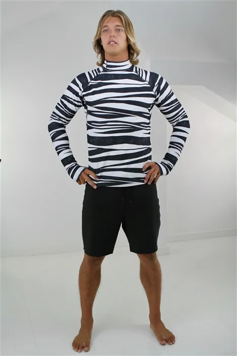 MEN'S PULLOVER RASH GUARD - BANDED SEA SNAKE