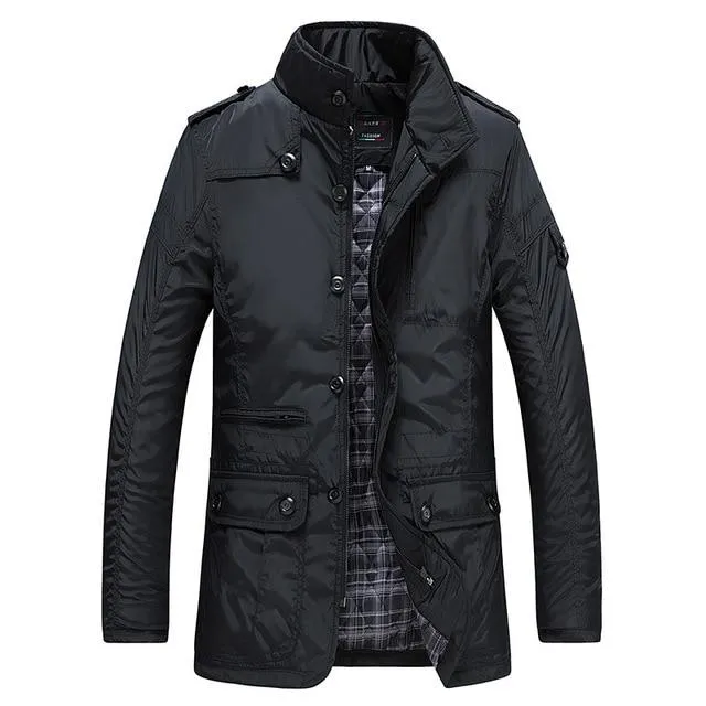 Parka Men Coats 2018 Winter Jacket Men Slim Cotton Outwear Warm Coat Top Brand Clothing Casual Men's Coat Tops size jacket M-5XL