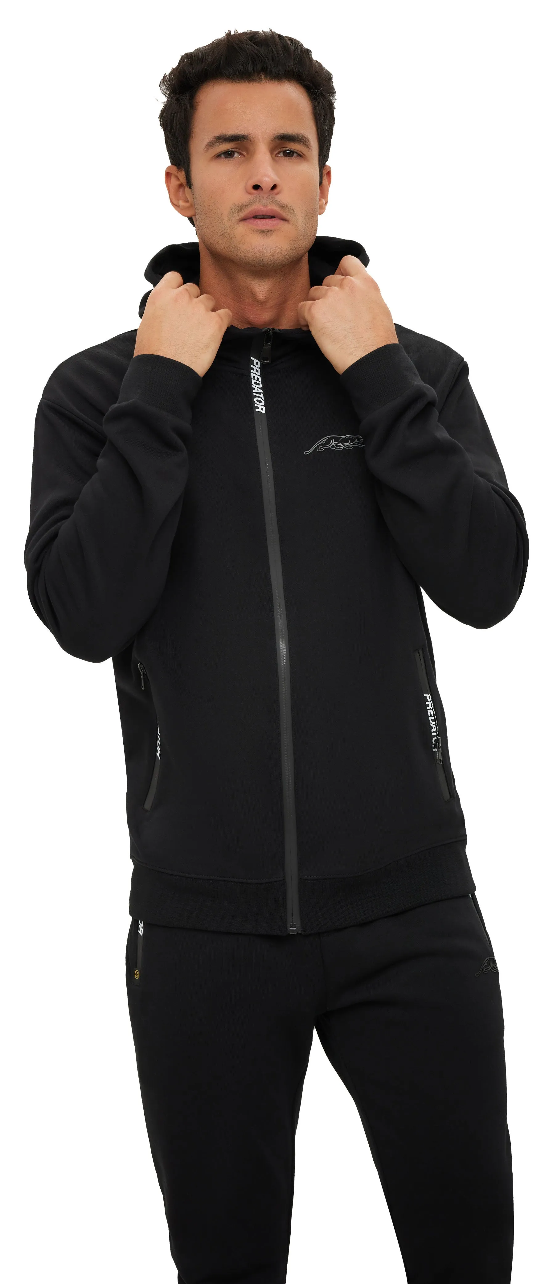 Predator Solid Black Cat Logo Jacket