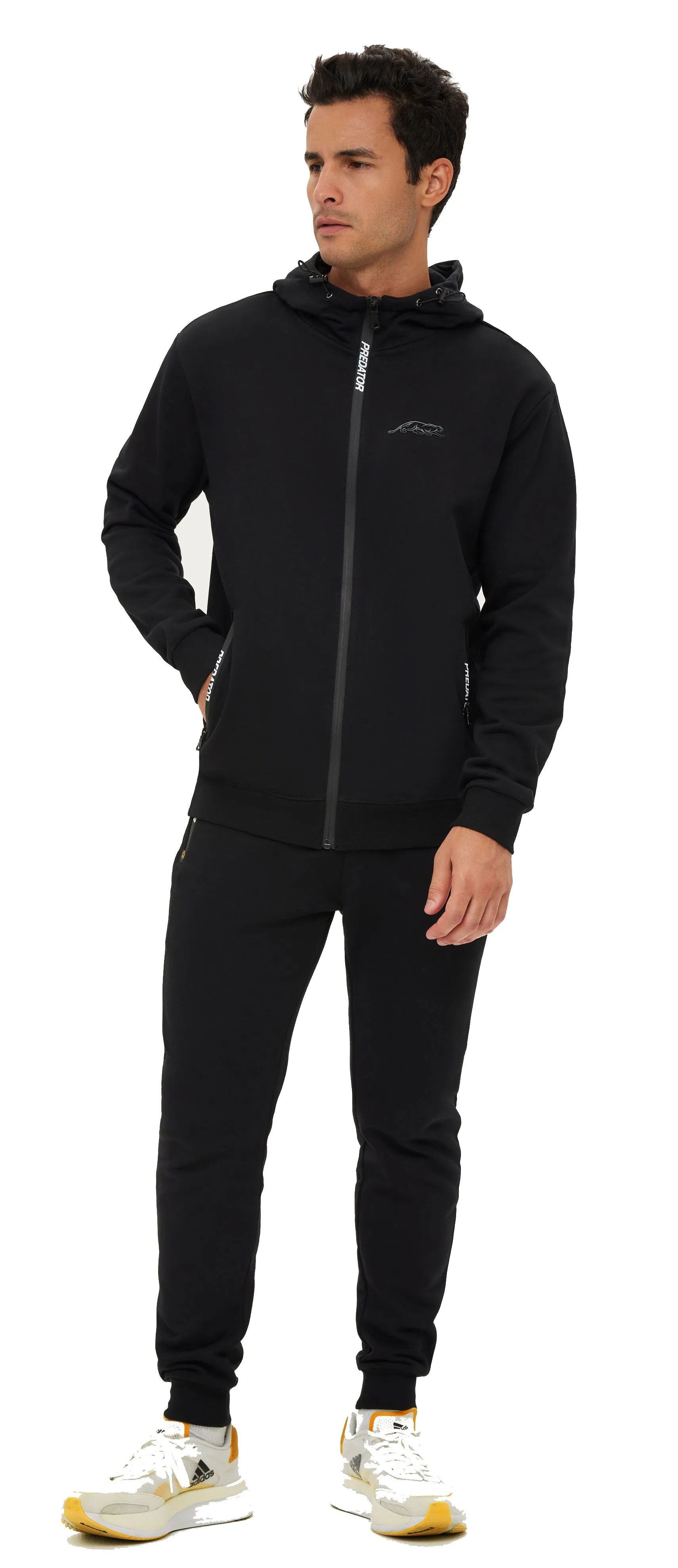 Predator Solid Black Cat Logo Jacket