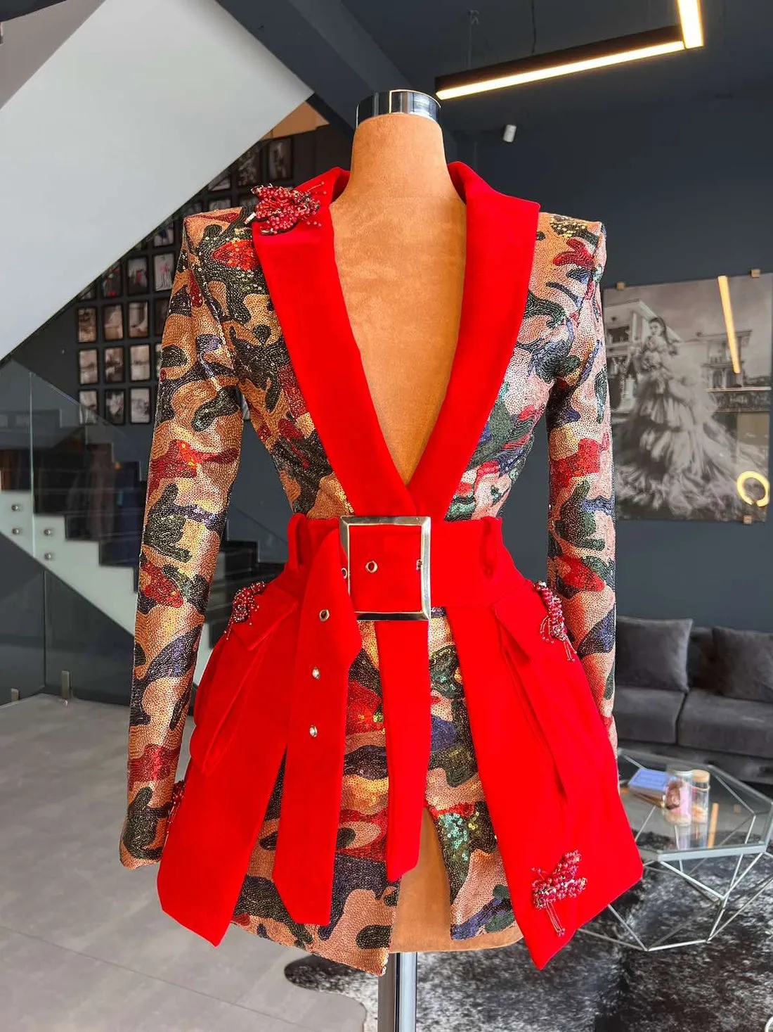 Remi Elegant Long Sleeves  Evening Dress Evening Dress
