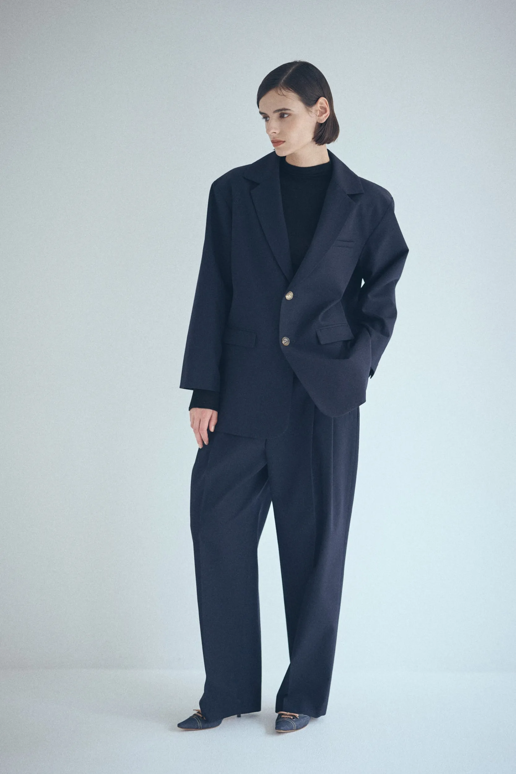SEA SERGE WIDE TROUSERS