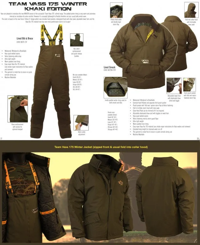 Vass Tackle Team Vass 175 Winter Lined Jacket Khaki Edition