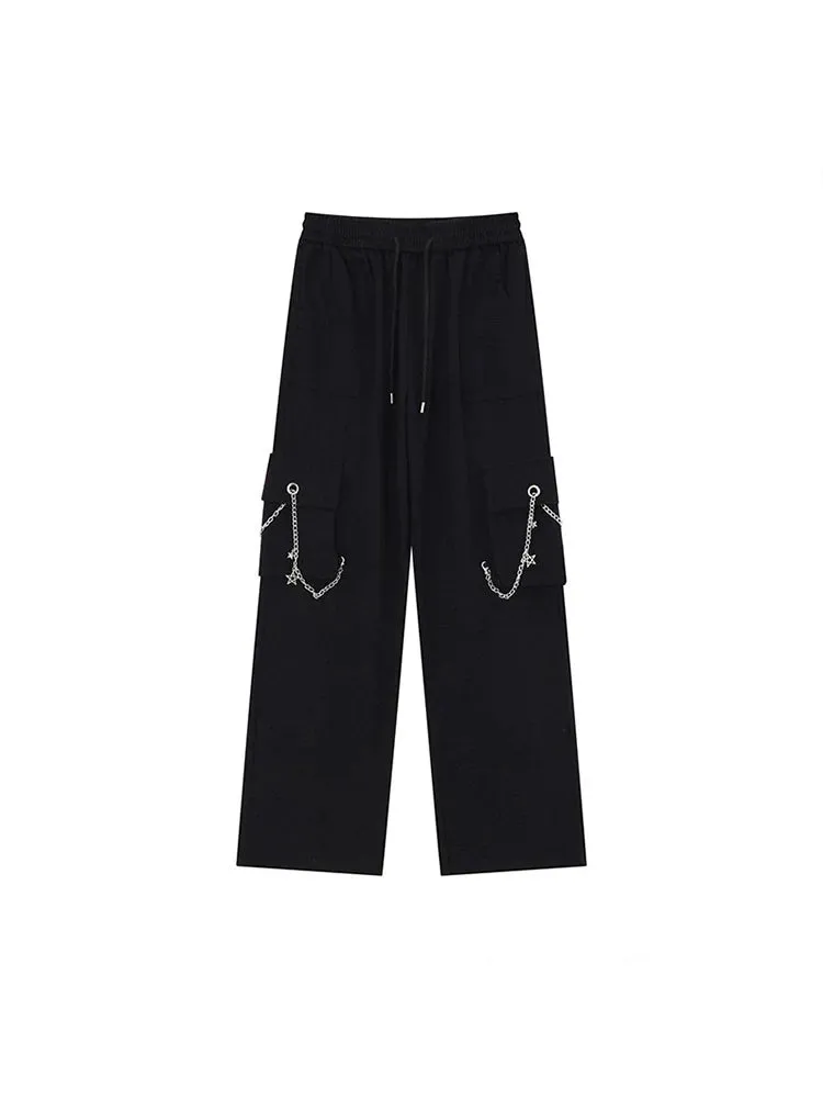 Wide Chain Pants Double Mode