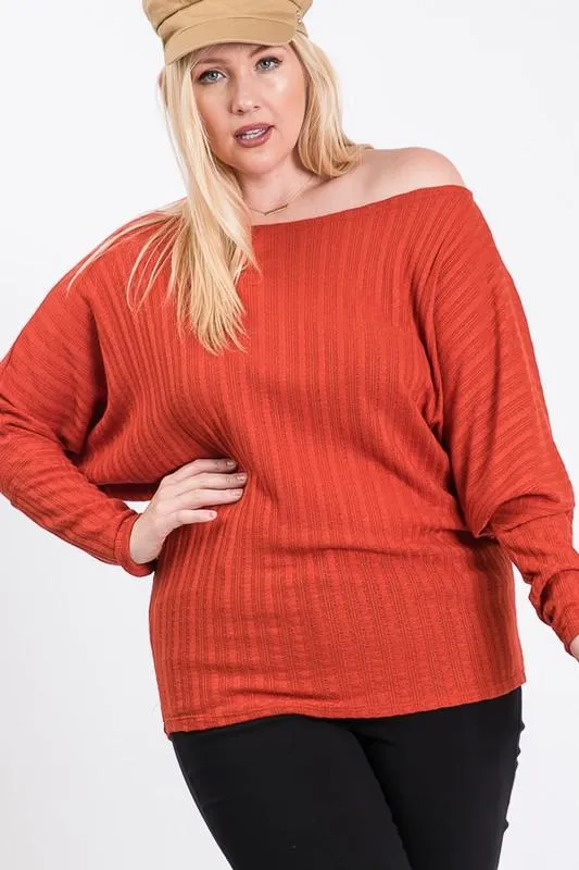 Wide Neck Dolman Top