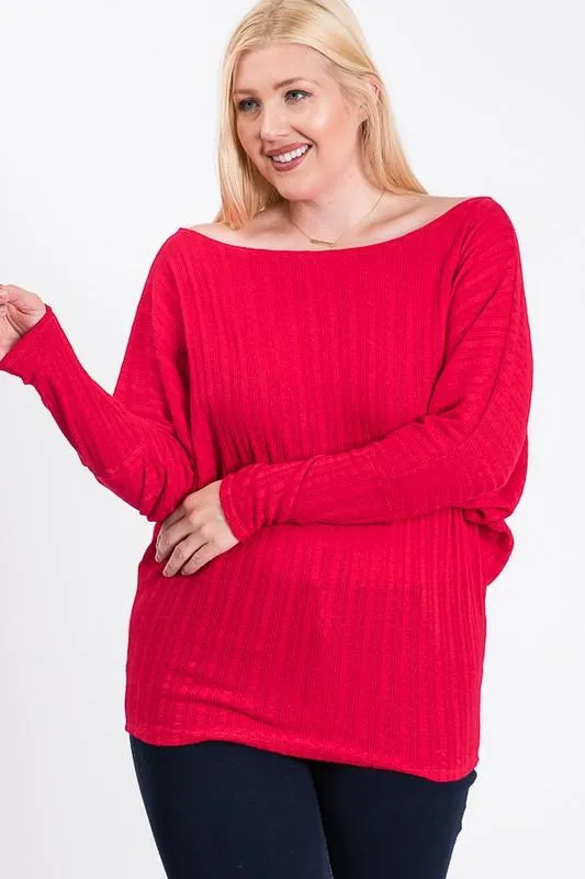 Wide Neck Dolman Top