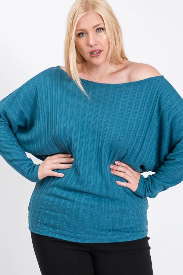 Wide Neck Dolman Top