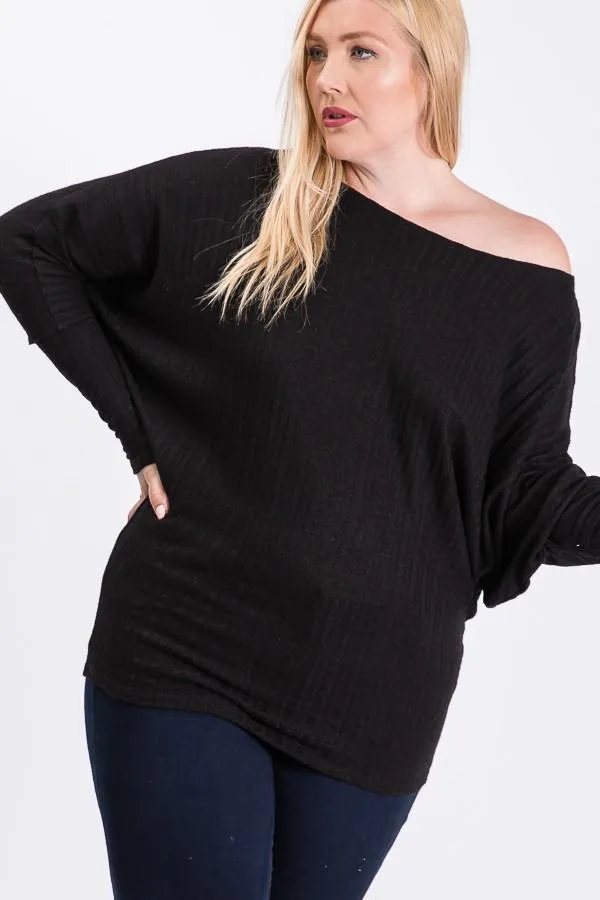Wide Neck Dolman Top
