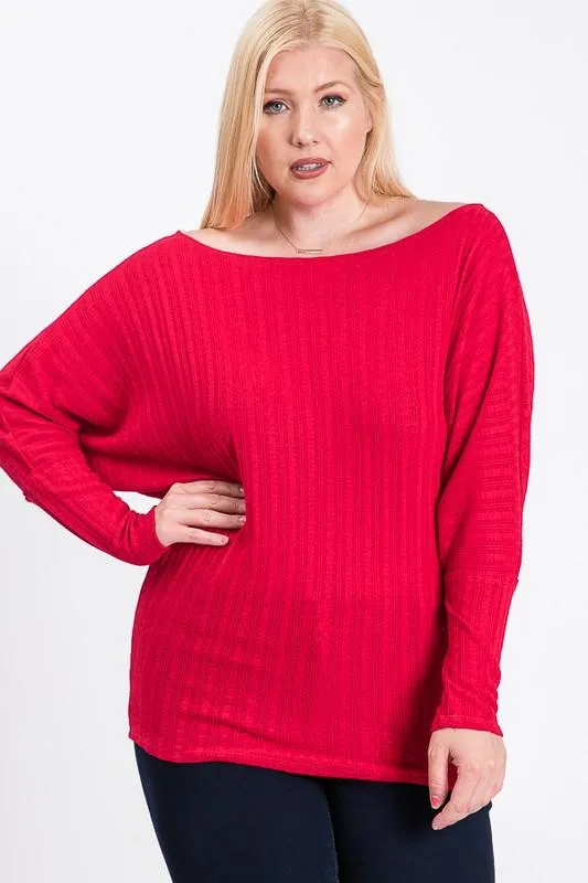 Wide Neck Dolman Top